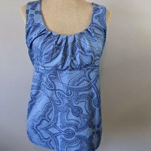 Blue Paisley Print Camisole Tank